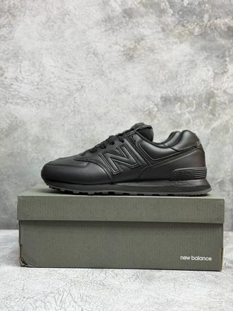 New Balance 574 Triple Black Leather