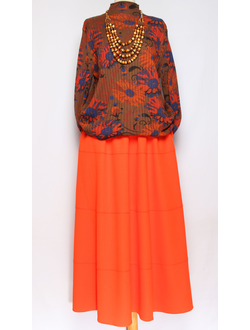 Джемпер ХЛОПОК "Хохлома резинка" шоколад до р.52