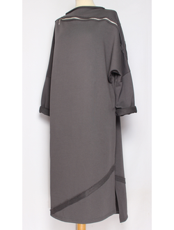 ПЛАТЬЕ БОХО "Молния плотное" графит р.46-52