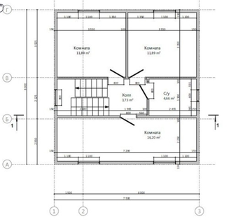 Одноэтажный каркасный дом с мансардой с тремя спальнями 105м² (SK13)