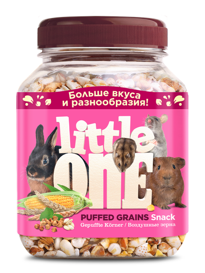 Little One для грызунов воздушные зёрна, 100 г