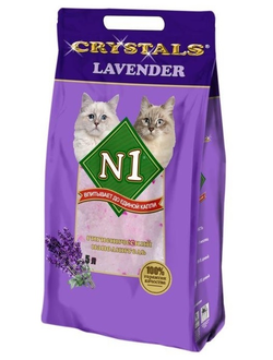 Наполнитель для кошек N1 Силикагелевый Crystals Лаванда 5 л