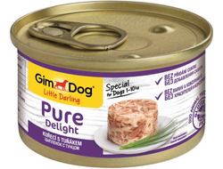 Консервы для собак Gimdog Pure Delight из цыпленка с тунцом  85 грамм