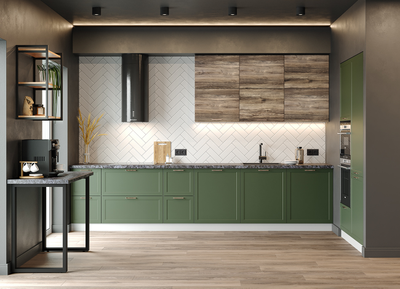 Кухня «Квадро» Оливково-зеленый  модульная кухня