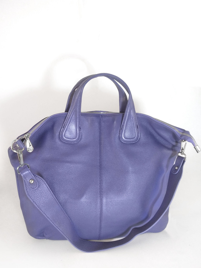 (АРТИКУЛ: 9618/1/82) СУМКА ЖЕНСКАЯ, БОЛЬШАЯ, НАТУРАЛЬНАЯ КОЖА, СИРЕНЕВАЯ, С ШИРОКИМ ПЛЕЧЕВЫМ РЕМНЕМ