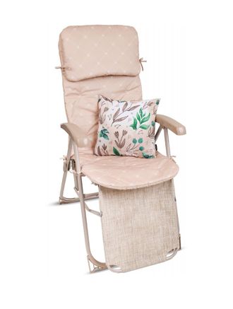 Кресло-шезлонг до 100 кг. с матрасом и подушкой HAUSHALT (арт. ННК7)