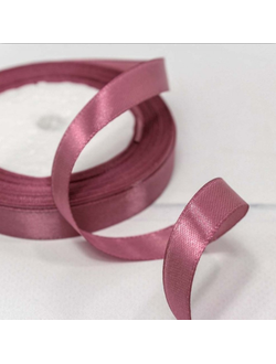 Лента атласная 12мм (118, тем. лиловая), 22,9м