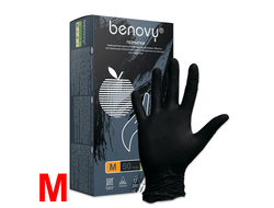 Нитриловые Перчатки "Benovy" (M) Black