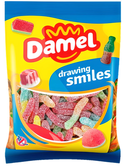 Damel Halal Жев.Мармелад Червячки в сахаре супер кислые 1 кг