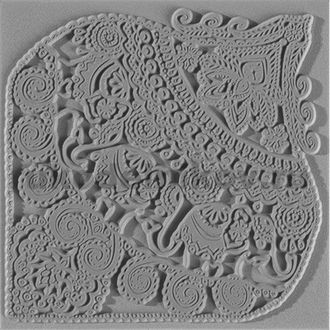 CERNIT текстурный лист для полимерной глины "Индийские слоны" CE95014