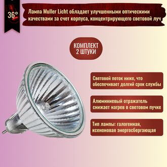 Галогенная лампа Muller Licht HLRG-550F/X 36° 50w Xenon 12v GU5.3 EXN/C