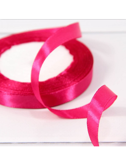 Лента атласная 12мм (72, малиновая), 22,9м