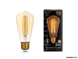 Gauss LED Filament ST64 Golden 8w 824 E27