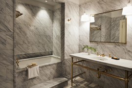 Мрамор Bianco Carrara 20 мм. Цена плитки 600*300*20 мм - 91 €/м2 Стоимость монтажа 2000 руб/1м2