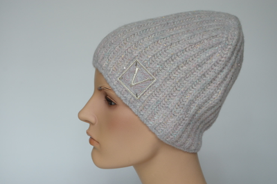 Шапка Vizio 1106 CYO серая с украшением