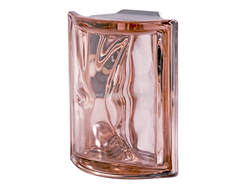 Угловой стеклоблок розовый Vetroarredo (Италия), Металлизированный, Rosa ANGOLARE O MET