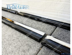 Молдинги Lexus LX600 LX500d на двери черные, хром