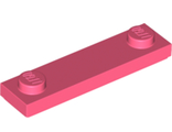 Plate, Modified 1 x 4 with 2 Studs with Groove, Coral (41740 / 6259780)