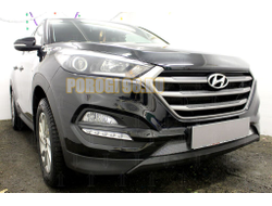 Защита радиатора Hyundai Tucson 2015-2018 chrome низ
