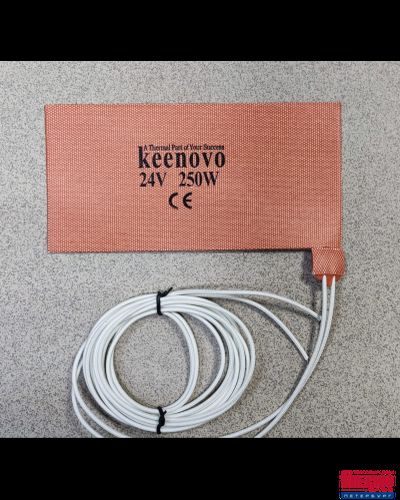 Гибкая нагревающая пластина 250 Вт 24 В (100х200) Keenovo (без 3м скотча,выносная контактная группа)