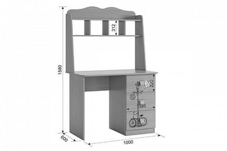 Стол письменный с надстройкой   "АМЕЛИ" (1000х600)