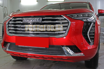 Защита радиатора Haval Jolion 2020- black низ