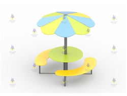 1436 Столик с навесом «Грибок»