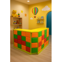 (РЕС-54) Стойка ресепшен с мягкими боковинками