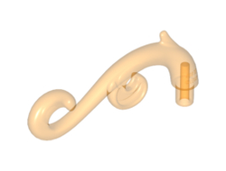 Plant Stem, Curved with Bar, Thorns, and Swirls, Trans-Orange (28870 / 6201392)