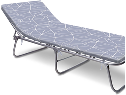 Кровать раскладная с мягким матрасом РК4-М, рисунок с линиями на сером