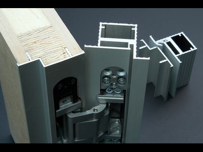 APK65-FVZ алюминиевый профиль дверной коробки, анод. серебро мат.