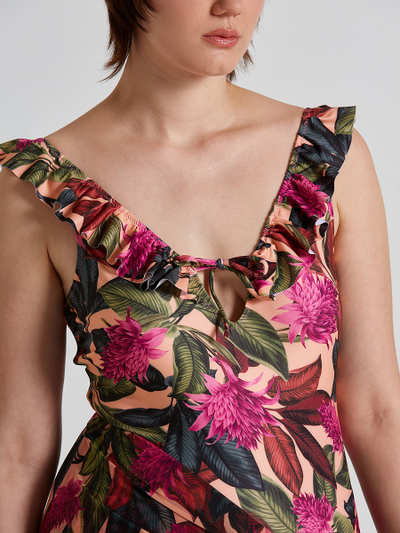 Купальник слитный с рюшами