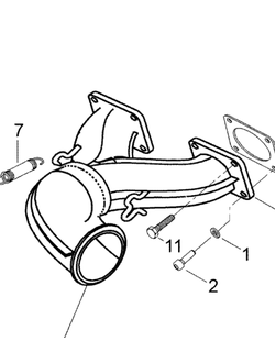 Выхлопной коллектор оригинал BRP 5245177 420979633/ M5245177 для BRP LYNX/Ski-Doo (Exhaust Manifold Branch-Y)