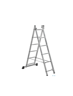 Лестница алюминиевая двухсекционная 6 ступеней, ВАРЯГ 2*6, 1,74/2,6 м