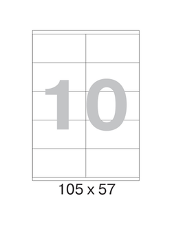 Этикетки самоклеящиеся Office Label 105х57 мм / 10 шт. на листе А4 100 листов в упаковке