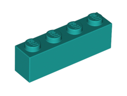Brick 1 x 4, Dark Turquoise (3010 / 6217660)