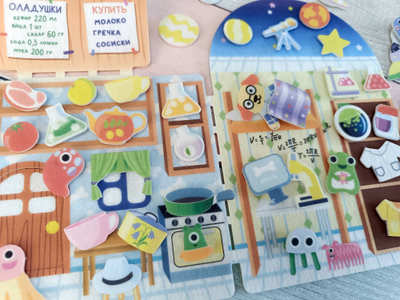 Игра из фетра на липучках "Космопес и пришельцы"