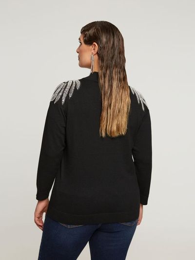 Джемпер с модным узором из пайеткам