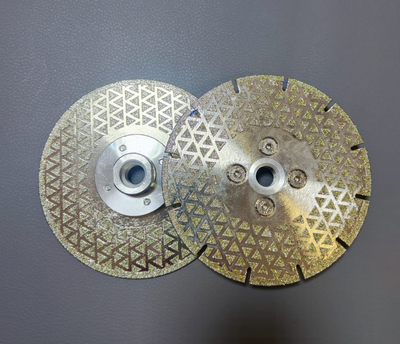 Диск для резки и шлифовки мрамора двусторонний (с фланцем) 125 мм