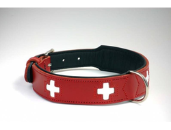 Кожаный ошейник для собак HUNTER SWISS 60 (47-54 см), красный
