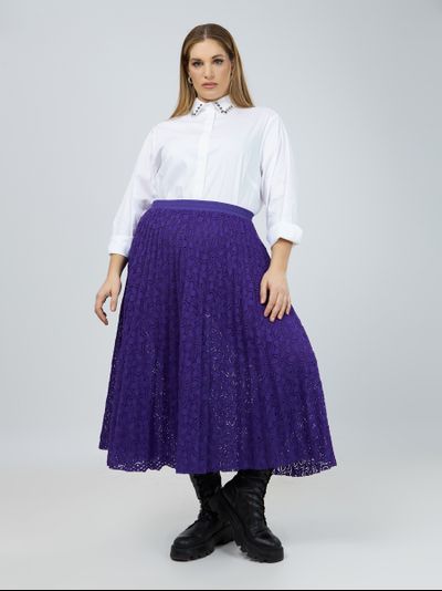 Длинная юбка из гипюра на резинке