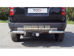 Защита задняя (уголки) d76,1 мм ТСС для Toyota Land Cruiser 250 Prado 2024-