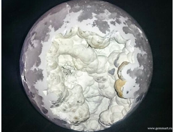 Шар агат-халцедоновый с полостью почек халцедона - 70мм