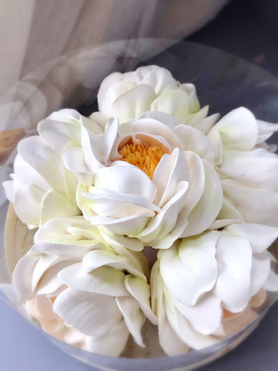 Пионы из зефира