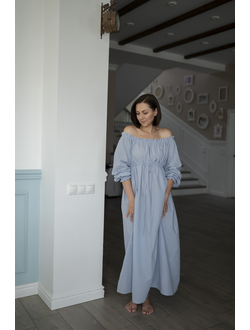 Ночная сорочка из батиста (голубая)