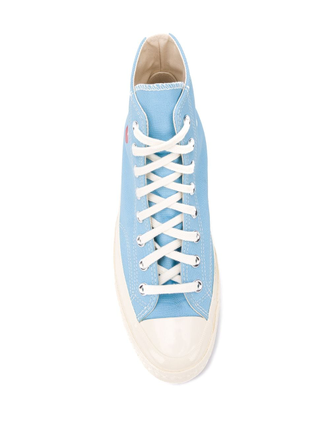 Кеды Converse Play Comme Des Garcons голубые высокие