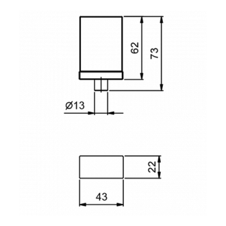 Размеры ручки для смесителя Fantini 29 02 N448C5