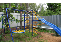 Уличный ДСК Веселый непоседа № 3 с горкой-волна 3,0 метра, площадкой и качелями Гнездо в Воронеже