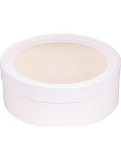 Коробка ТУБУС для зефира и других десертов, 20/7 см, белая