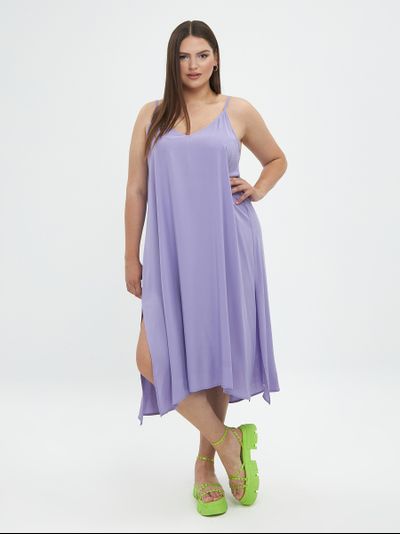 Платье на бретелях из вискозы, цвета в ассортименте